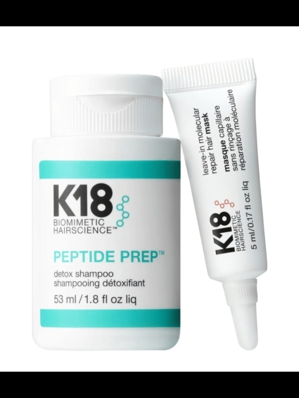 K18 Peptide Prep Detox Shampoo & Mask Duo NIB